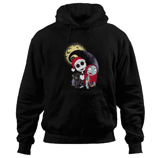 Disneyss The Nightmare Before Christmas Jack Sally Santa Hat Hoodies