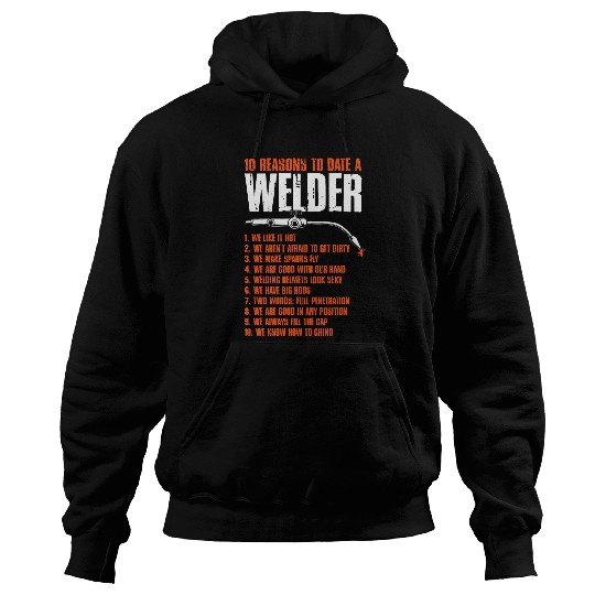 Welding Iron Worker Metalwork Weld Date A Welder Hoodies