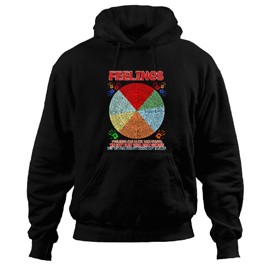 school Counselor School Social Worker Feeling Wheel Hoodies