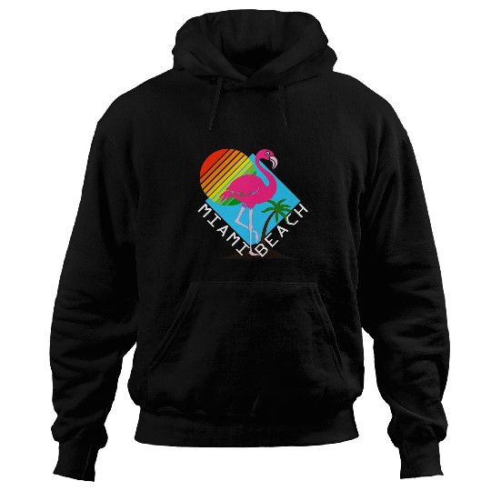 Surf Life Miami Florida Beach Flamingo Surfing Sun and Sand Paradise 2 Hoodies