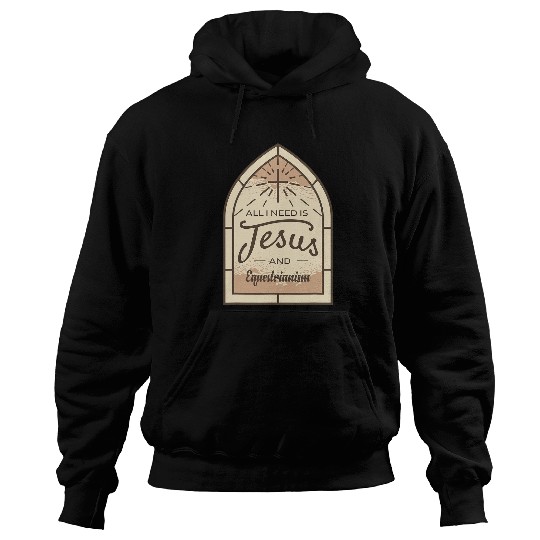 Christian I Love Jesus and Equestrianism Lover Fan Christ Hoodies