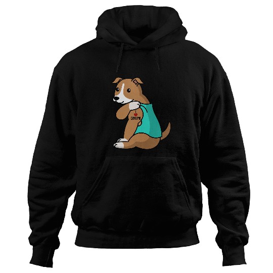 Dog Grayhound I Love Grandma Tattoo Greyhound Grandmother Dog Hoodies