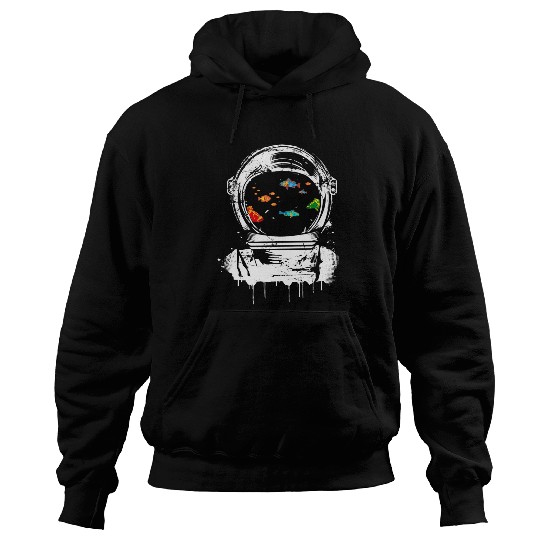 Astronauts helmet aquarium and imaginative gift Hoodies