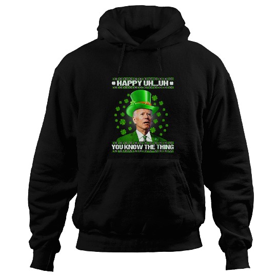 Funny Joe Biden Easter Confused St Patricks Day Men Women Hoodies