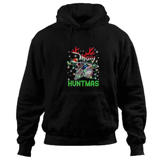 Ducks Funny Merry Huntmas xmass Lighting Duck Hunting Christmas 72 Hoodies