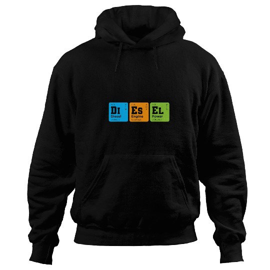 Diesel Elements Periodic Table Truck Driver Trucker Gift Hoodies