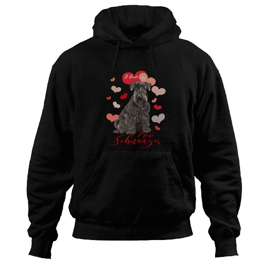 Dog Schnauzer I Love My Miniature Schnauzer brown Especially for Mini Schnauzer Lovers puppy animal Hoodies