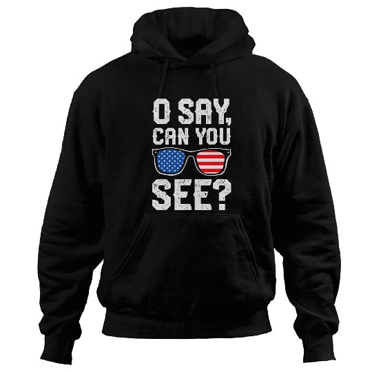 O Say Can You See 4th Of July Kids Boys Merica Sunglasses Hoodies