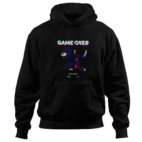 Cool Funny Ninja Warrior karate fighter game over Hoodies