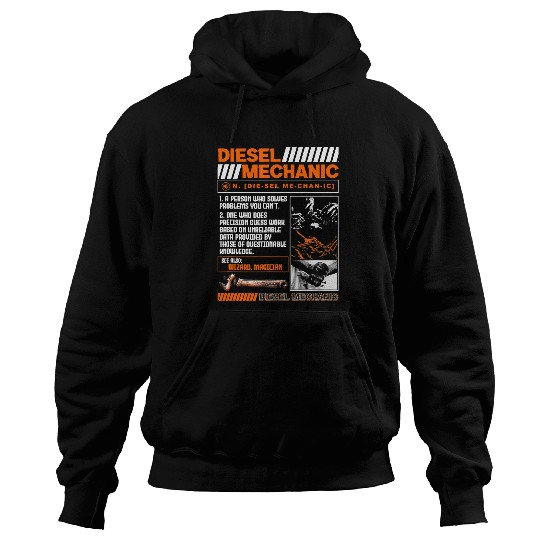 Diesel Mechanic Funny Auto Truck Aircraft Mechanic Handyman 41 Hoodies