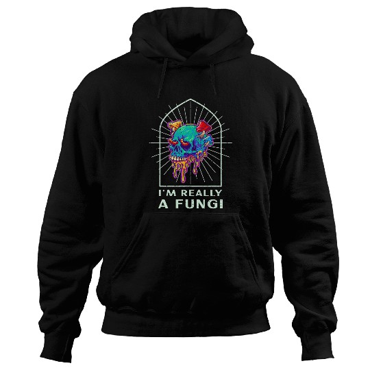 Skeletons Skulls Magic Mushrooms psychedelics Fungi Skull Hoodies