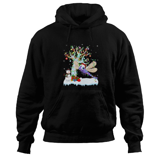 Dragonfly xmass Element Tree Lighting Dragonfly Christmas 12 Hoodies