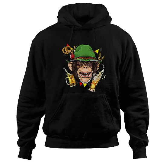 Beer Monkey Germany Oktoberfest Party Beer Fest Ape Monkey Lover Hoodies