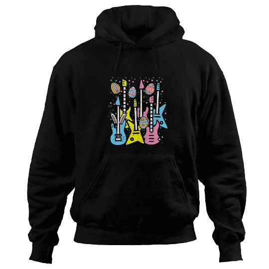 Guitarist Easter Rocker Guitars Rock Music Men Boys Kids Teens Youth Guitar Hoodies