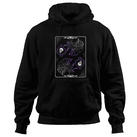 Skeletons Skulls Plague Doctor Ace Of Spades Card Gambler Goth Skull Hoodies