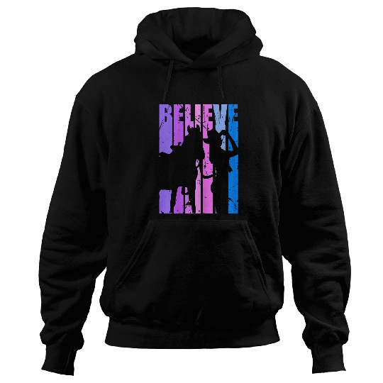 Believe Cowgirls And Horse Lover Rides Horses Riding Saddle Hoodies