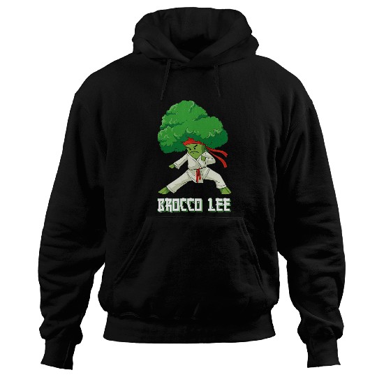 Vegetarian Karate Fighter Brocco Lee Hoodies