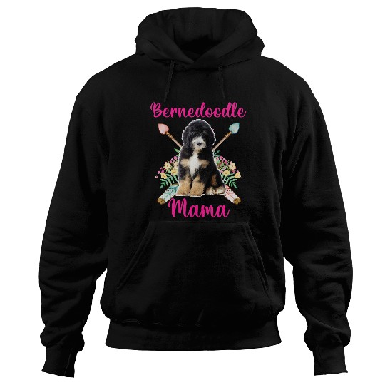 Bernedoodle Mama Cute Mama Bernedoodle Dog Lover Hoodies