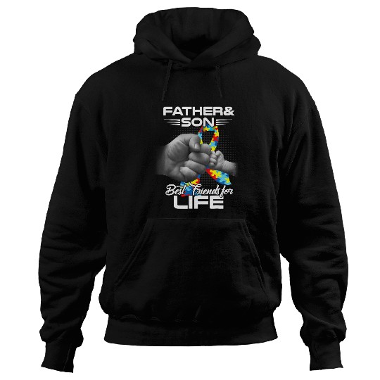 Discover Autism Dad Father and Son bests Friends for Life Autism23 Neurodiverse Hoodies
