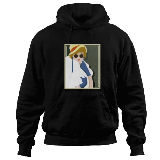 Art Deco Clothing Retro 1920s 1930s Elegant Woman Hoodies