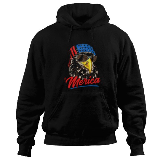 eagle mullet 4th of july usa american flag merica Hoodies