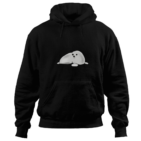 Arctic Baby Harp Seals Design for Funny and Cute Animal Lover Hoodies