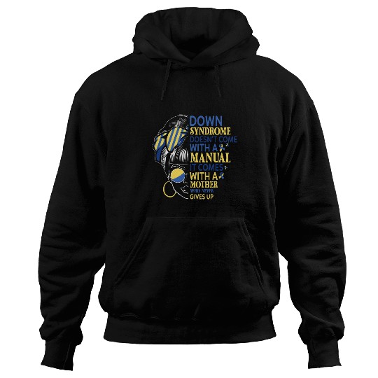 awareness Down Syndromes Sunflower Yellow Blue Ribbon Hoodies