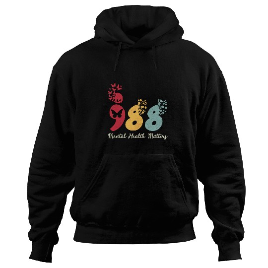 988 Semicolon Mental Health Matters suicides Prevention 2 Hoodies