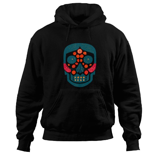 Artistic Sugar Skull Illustration Art Calavera 1 Hoodies