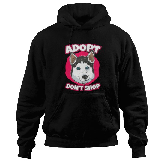 Dog Husky Siberian Husky Adopt Dont Shop Fluffy Siberian Husky Hoodies