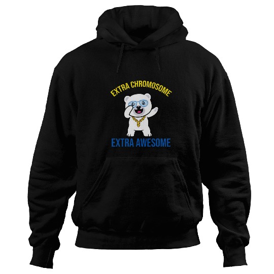 Extra Chromosome Extra Awesome Bear Down Syndromes Awareness Hoodies