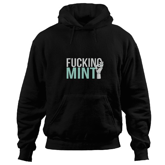 Fucking Mint Ok Robot Hand Illustration Image Funny Hoodies