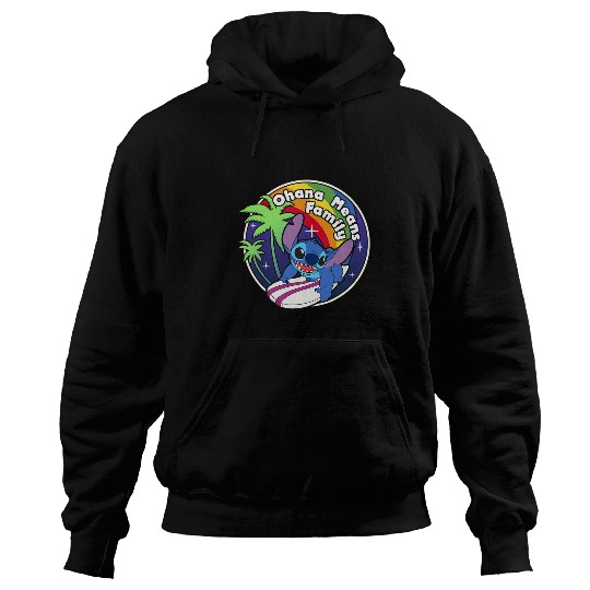Surf Life Disney Lilo Stitch Rainbow Surf Stitch Ohana Means Family Hoodies