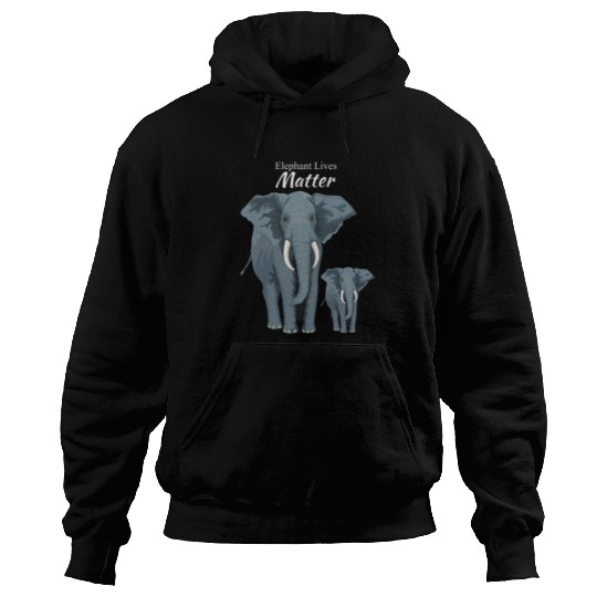 Elephant Lives Endangered Species Art Hoodies
