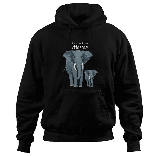 Elephant Lives Endangered Species Art Hoodies