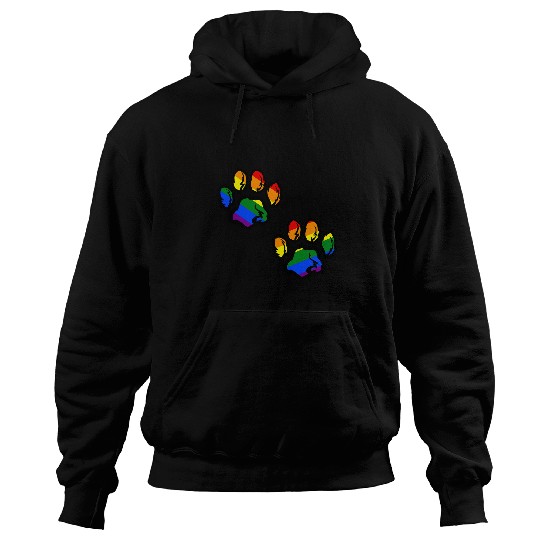 2 Furry Dog Paw LGBT Furry Pride Rainbow Fursuit Fursona Hoodies