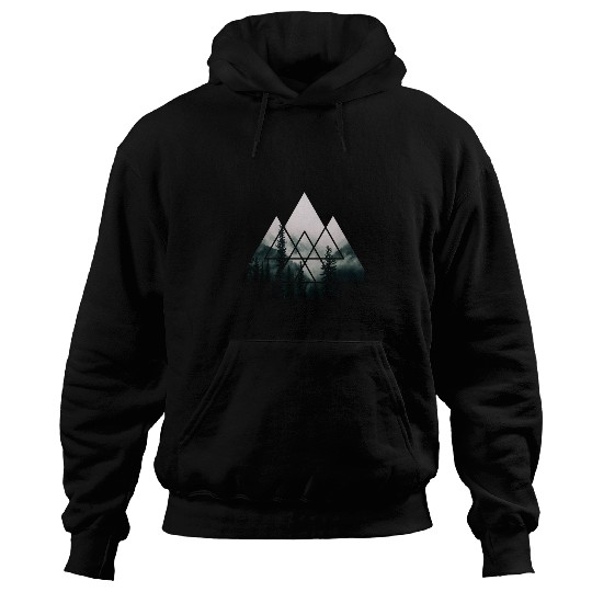 Forest Nature Square Minimalism Climate Protection Mountain Environment Tree Hoodies
