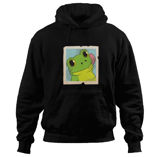 Frog Toad selfie animal self portrait vintages photo Hoodies