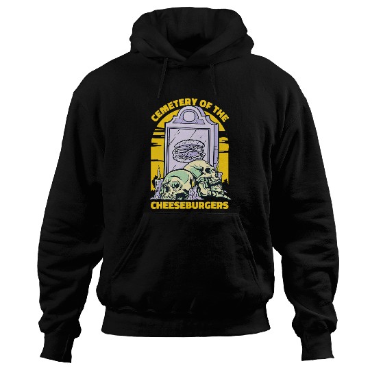 Gravestone Cemetery Skull Bizzar Parody Hoodies