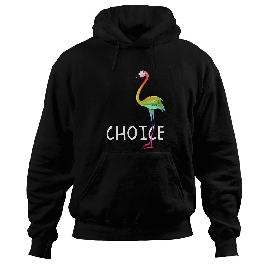 Gay Pride Rainbow Flamingo LGBT Colorful Choice Hoodies