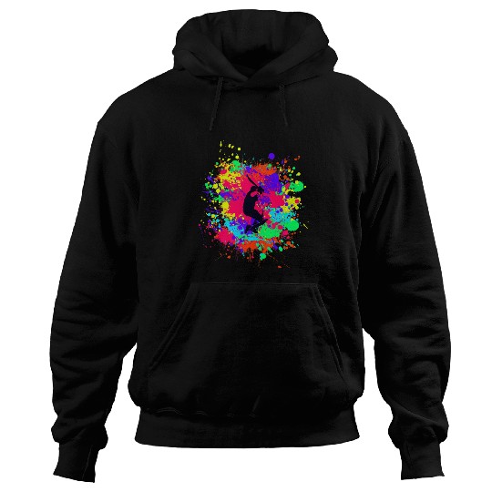 Cricket Fan Hard hitting Cricket Sports Player for splashes Colors Fans Hoodies