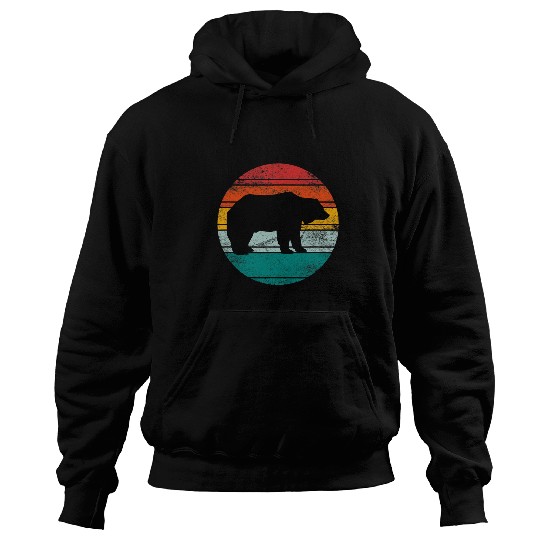 Funny Bear Retro vintages 70s 80s 90s Style Grizzly Cute Bears Hoodies