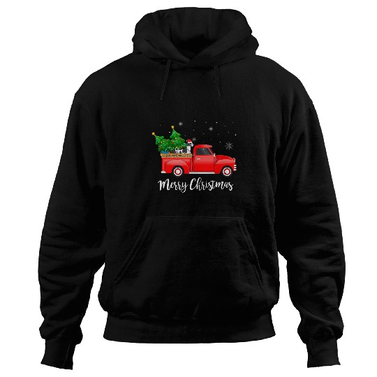 Dog Great Dane Red Truck Christmas Tree xmass Dog Lover 21 Hoodies