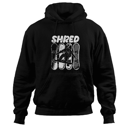 Skiing Ski Shred Snowboard Snowboarder Snowboarding Lovers Gifts Hoodies