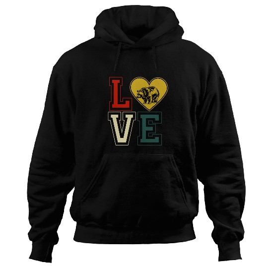 Funny Bear Retro Bear Hearts Animals Valentines Day Couples Cute Bears Hoodies