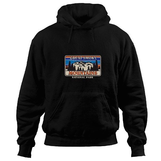 Great Smoky Mountains National Park Retro Landscape Hoodies