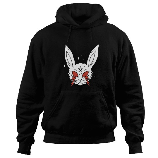 Rabbits Scary Rabbit Lazy Halloween Costume Spooky Witchcraft Gothic Hoodies