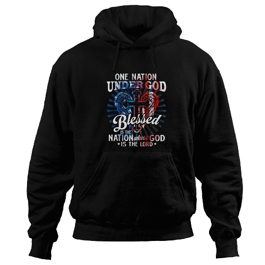 Christian One Nation Under God One Nation Under God Jesus Flag 29 Christ Hoodies
