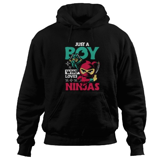 Just a boy who loves Ninjas design youth karate and Ninja Hoodies
