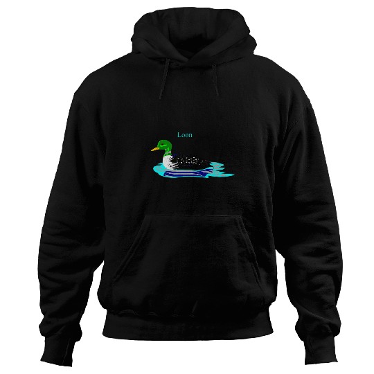 Greenheaded Loon Bird Lover Art Illustration Hoodies